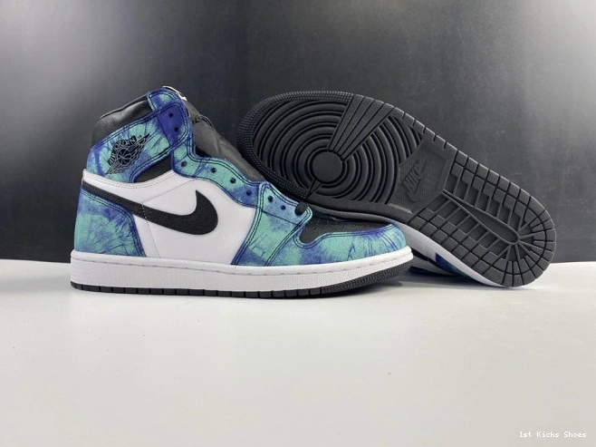 jordan aurora Fashionable green 1 black tie-dye cd0461- 1258 air white 0117